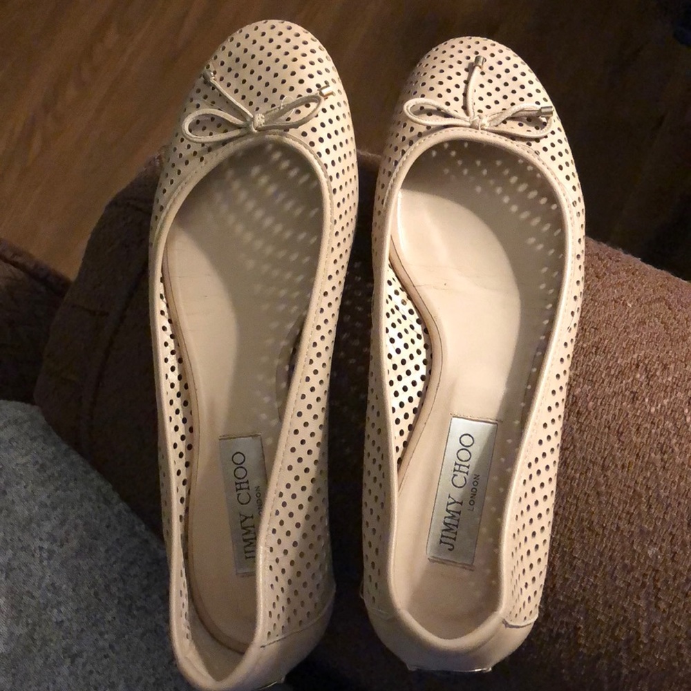 Jimmy Choo Ballerina Flats, Nude, Size 9